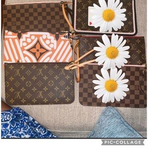 Authentic New 3 Piece Multi Neverfull Pochette Lot